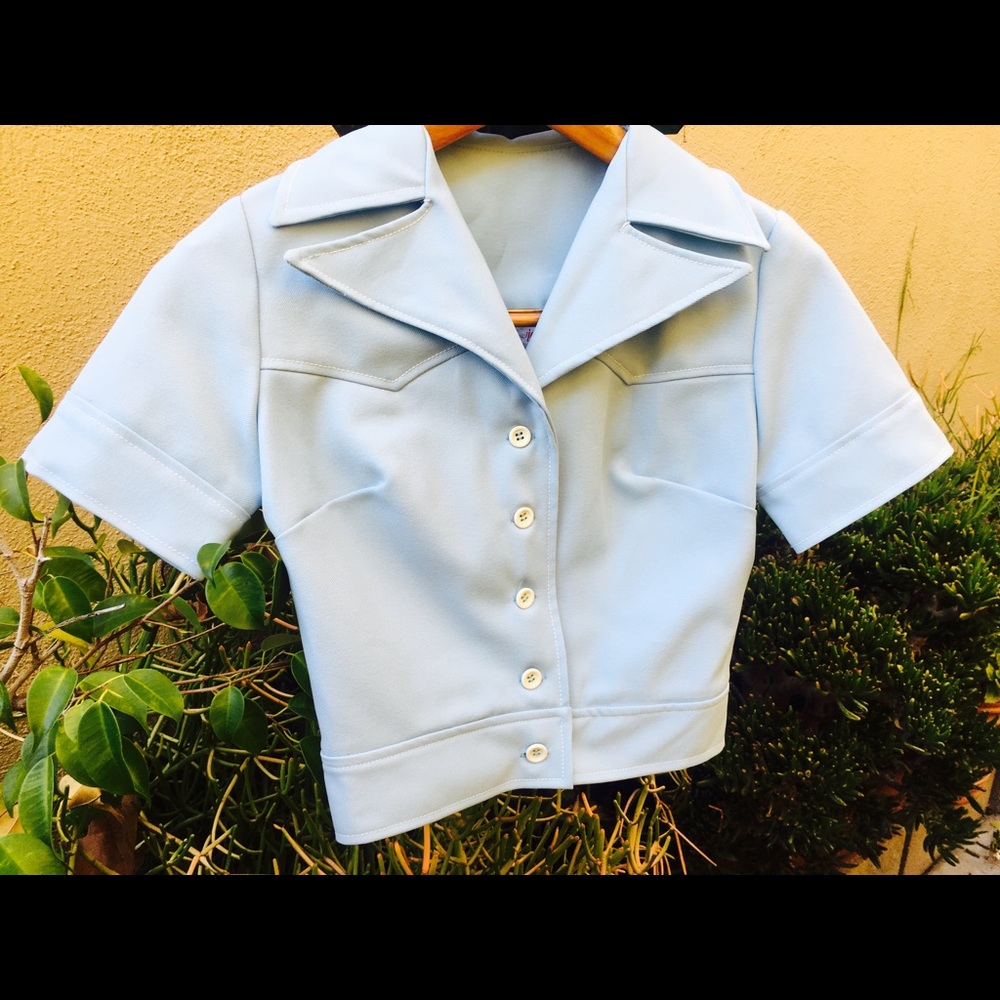 VINTAGE INSPO 60s MOD CROP TOP VEST
